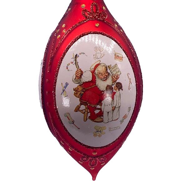 Hallmark 2008 Waiting for Santa Norman Rockwell Special Edition Ornament in Box - Picture 5 of 7